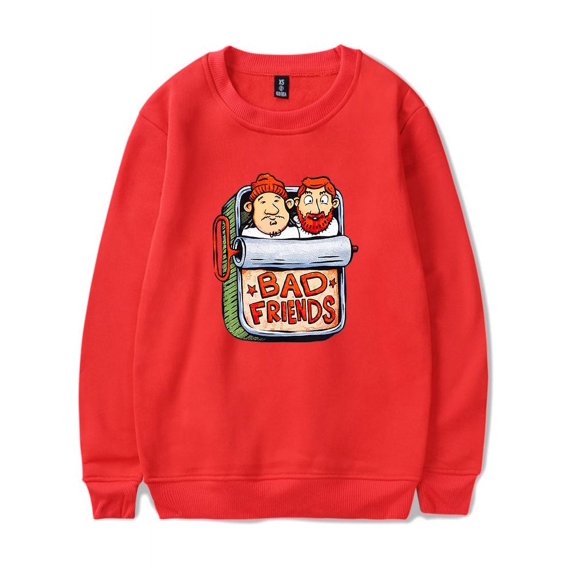 Bad Friends Merch Sweatshirt Nevermind Crewneck Unisex Long Sleeve Hoodie Streetwear Pullover Top