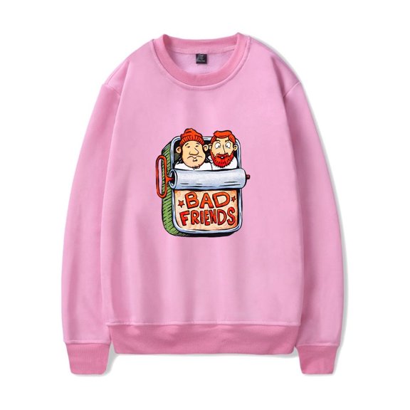 Bad Friends Merch Sweatshirt Nevermind Crewneck Unisex Long Sleeve Hoodie Streetwear Pullover Top