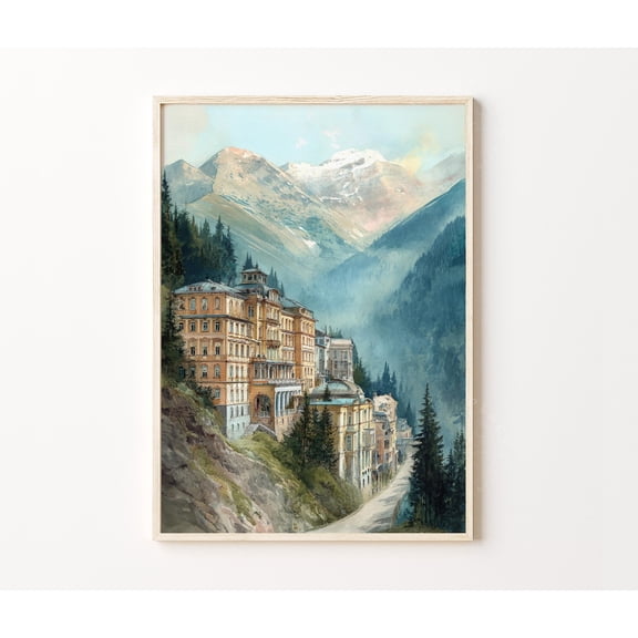 Bad Gastein Austria Alps Mountain Spa Home Decor Unframed Paper Print