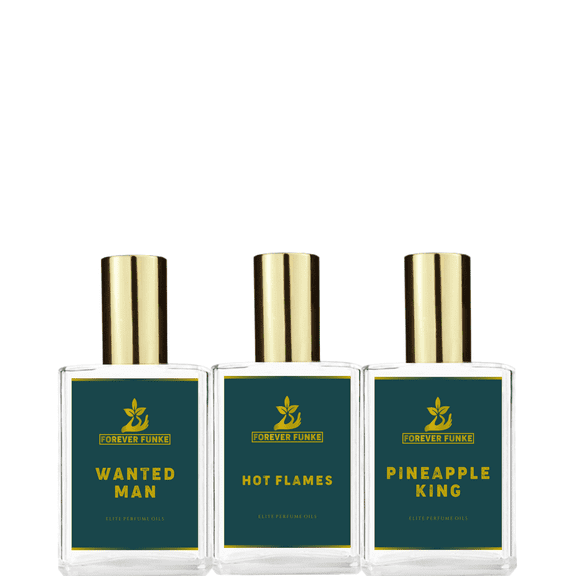 Bad Guy Collection Fragrance Oils (Wanted Man + Hot Flames + Pineapple King) 15ml/0.51 Fl Oz x 3pcs