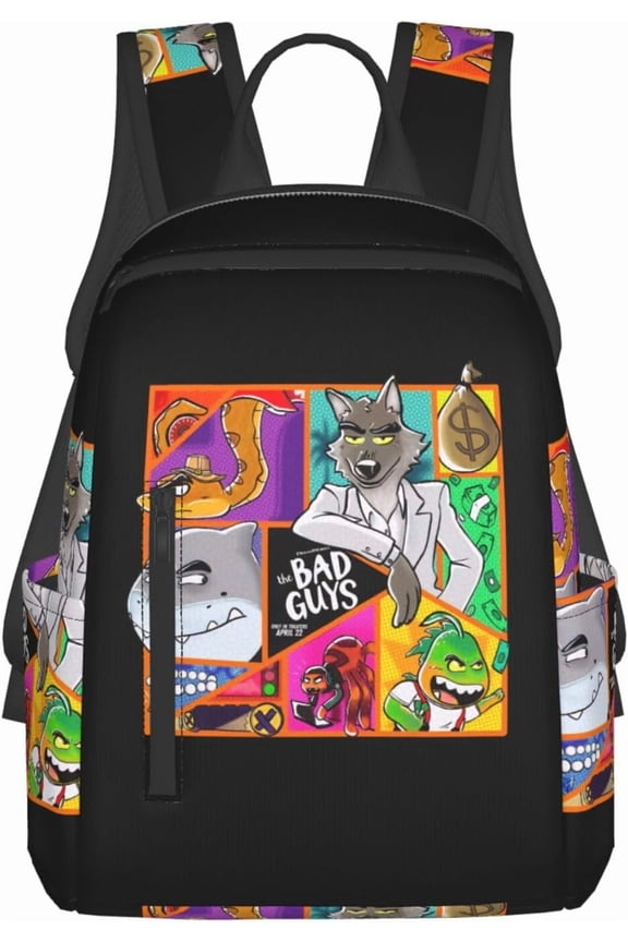 Bad Guys Backpack Bookbag Casual Daypack Travel Backpacks for Work Hiking Camping