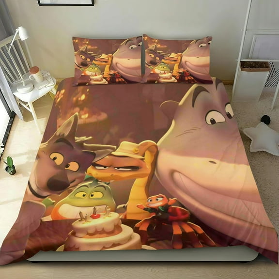 The Bad Guys-themed Bed Sheet Set Three Piece Set Comfortable And Skin Friendly Unique Design Home Decor Gifts For Family Friends fans36x75Inches90cm*190cm
