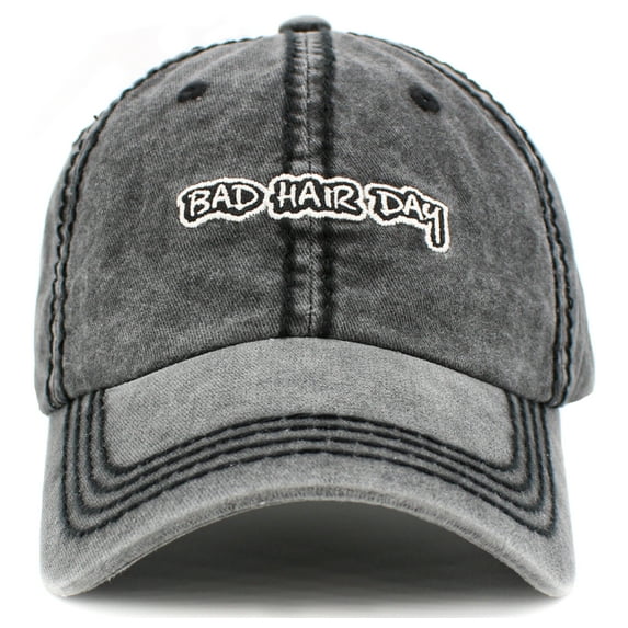 Bad Hair Day Vintage Washed Baseball Cap Hat Mens Womens Unisex
