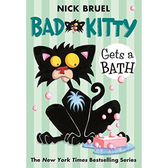 Pre-Owned Bad Kitty Gets a Bath, by Nick Bruel, (Paperback Black-And-White Edition), JUVENILE FICTION / Humorous Stories, English