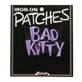 thumbnail image 1 of Bad Kitty Name Tag Patch Cat Badge Gem Cute Girls Embroidered Iron On Applique, 1 of 1