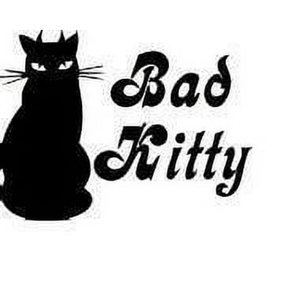 Bad Kitty - Wall Decal Picture Art Living Room Peel & Stick Sticker - Vinyl Wall Decal