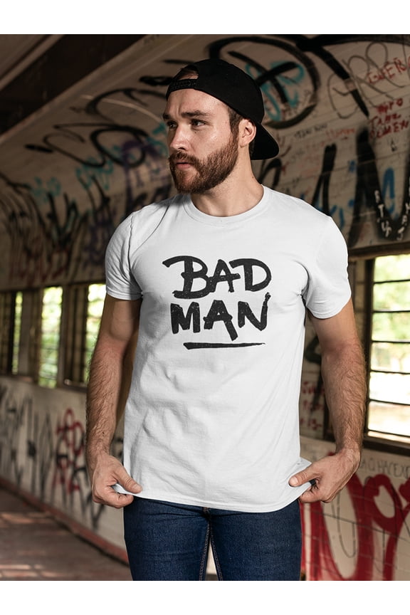 Bad Man Ink Calligraphy Tee Men's -Image by Shutterstock