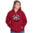 thumbnail image 1 of Bad Moms Club Funny Mothers Day Skull Zip Hoodie Sweatshirt Women Brisco Brands 5X, 1 of 6