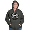 thumbnail image 1 of Bad Moms Club Funny Mothers Day Skull Zip Hoodie Sweatshirt Women Brisco Brands S, 1 of 6
