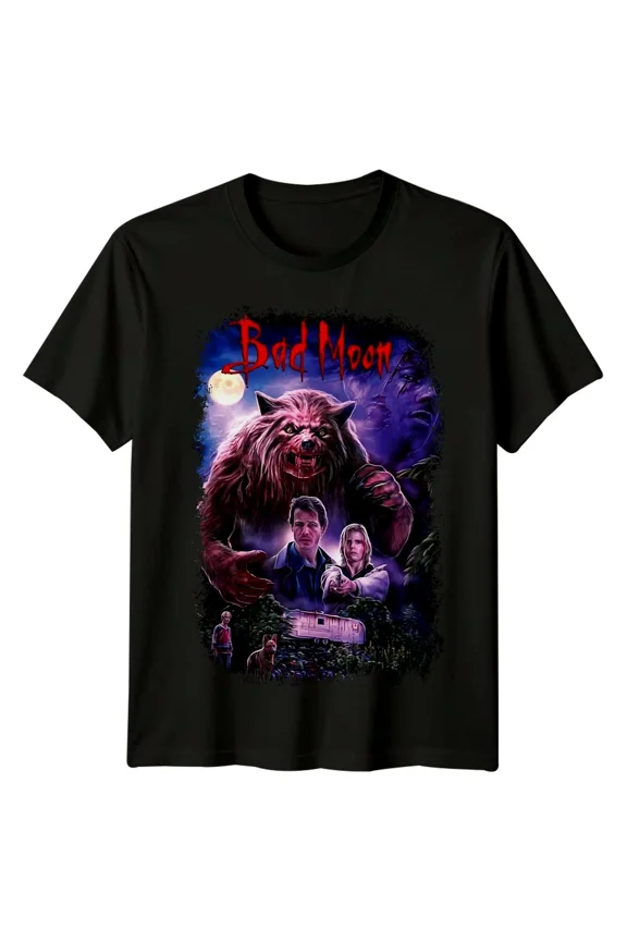 Bad Moon (1996) Movie Poster Inspired T-Shirt Retro 80s Tee
