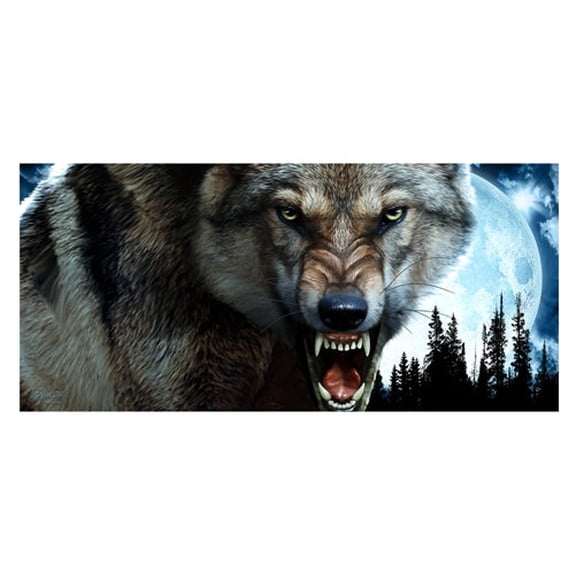 Bad Moon Rising Wolf Wolves Novelty Sign | Indoor/Outdoor | Funny Home Décor for Garages, Living Rooms, Bedroom, Offices | SignMission personalized gift Wall Plaque Decoration