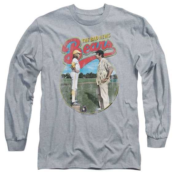 Bad News Bears Vintage Long Sleeve Adult 18/1 T-Shirt Athletic Heather