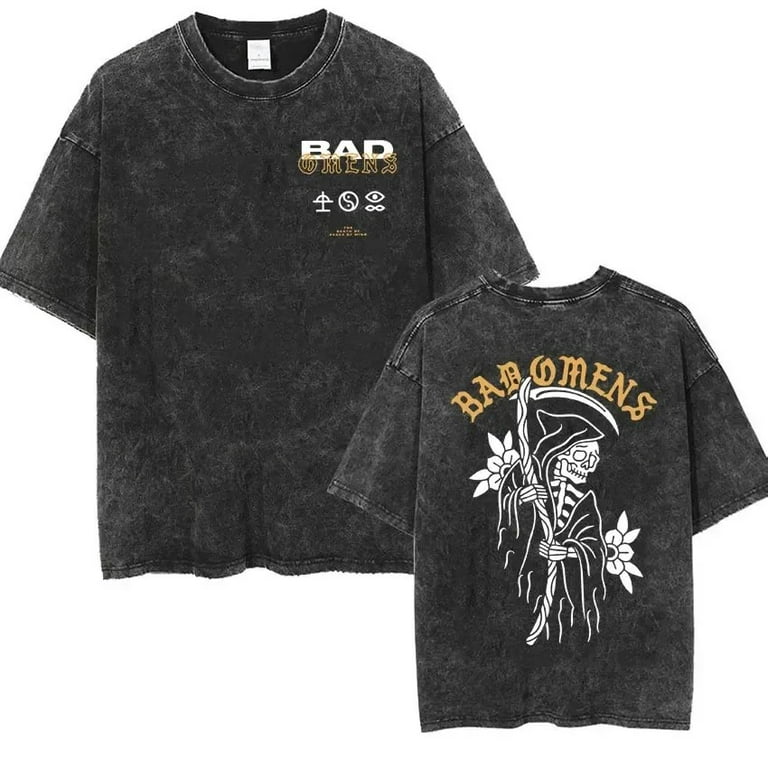 Bad Omens Band Music Tour 2024 Washed T Shirt Retro 90s Men Bad Omens Band Music Tour 2024 Washed T Shirt Retro 90s Men