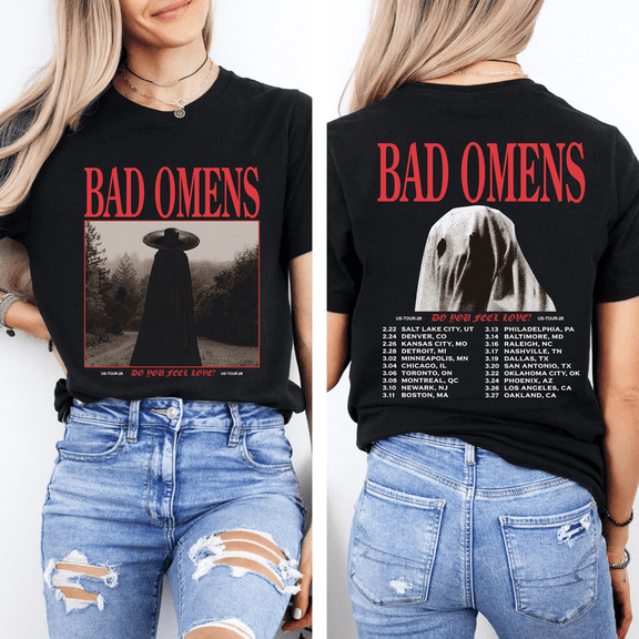 Bad Omens Event Tee | Do You Feel Love Ghost Shirt | Metal Band Shirt
