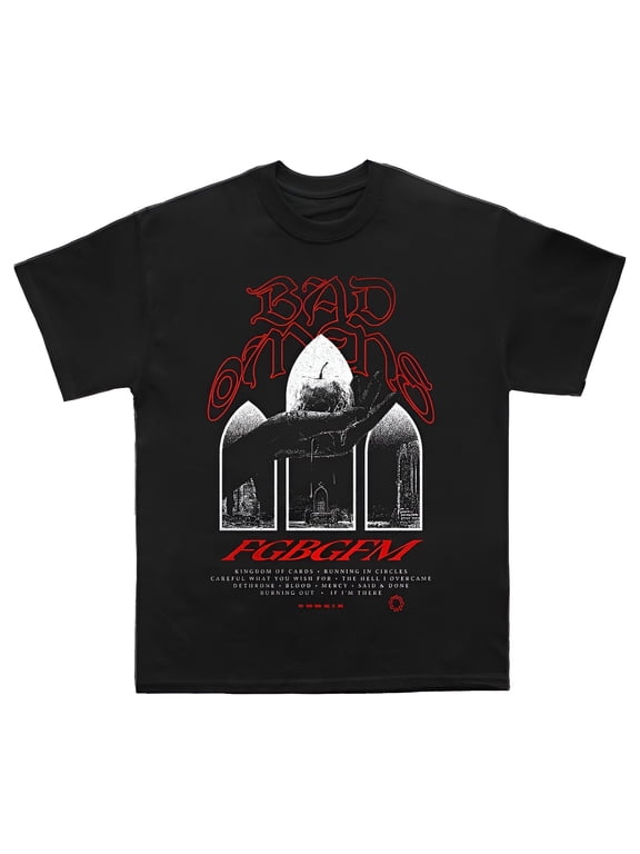 Bad Omens Mens Finding God Before God Finds Me T-Shirt Black Large | Officially Licensed Merchandise