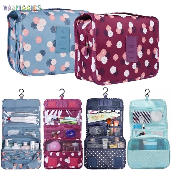 Bad Piggies Hanging Makeup Cosmetic Bag Waterproof Portable Travel Toiletry Tidy Organizer Bag, Navy