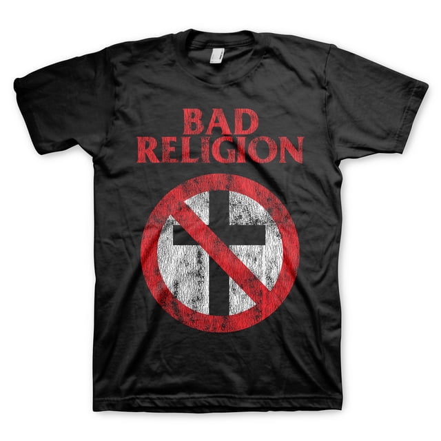 Bad Religion Men's Distressed Cross Buster T-Shirt Black XX-Large ...