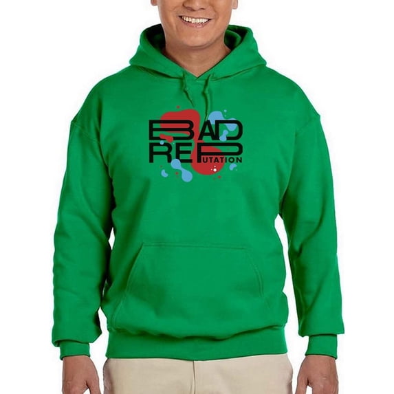 Bad Reputation Slogan Hoodie Men -Image by Shutterstock, Male 4X-Large