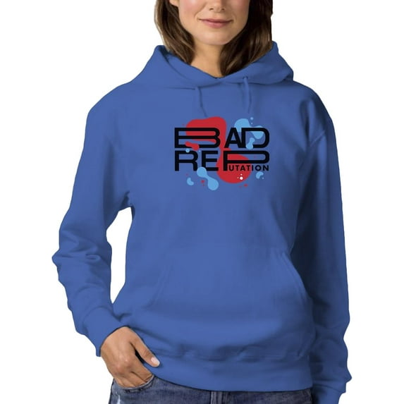 Bad Reputation Slogan Hoodie Women -Image by Shutterstock, Female Small