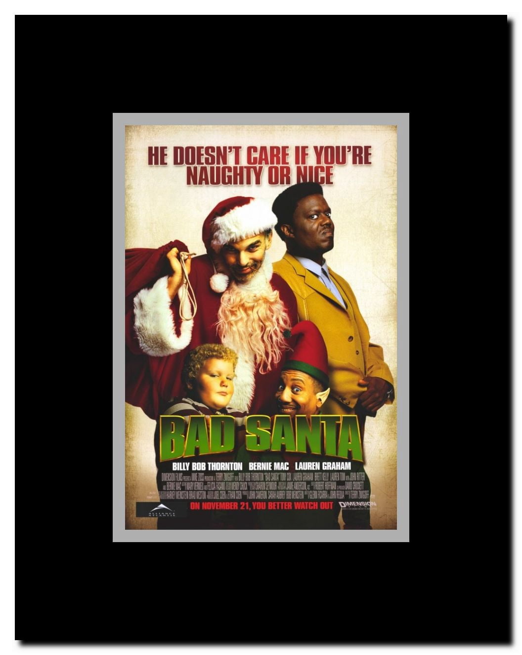 Bad Santa Framed Movie Poster