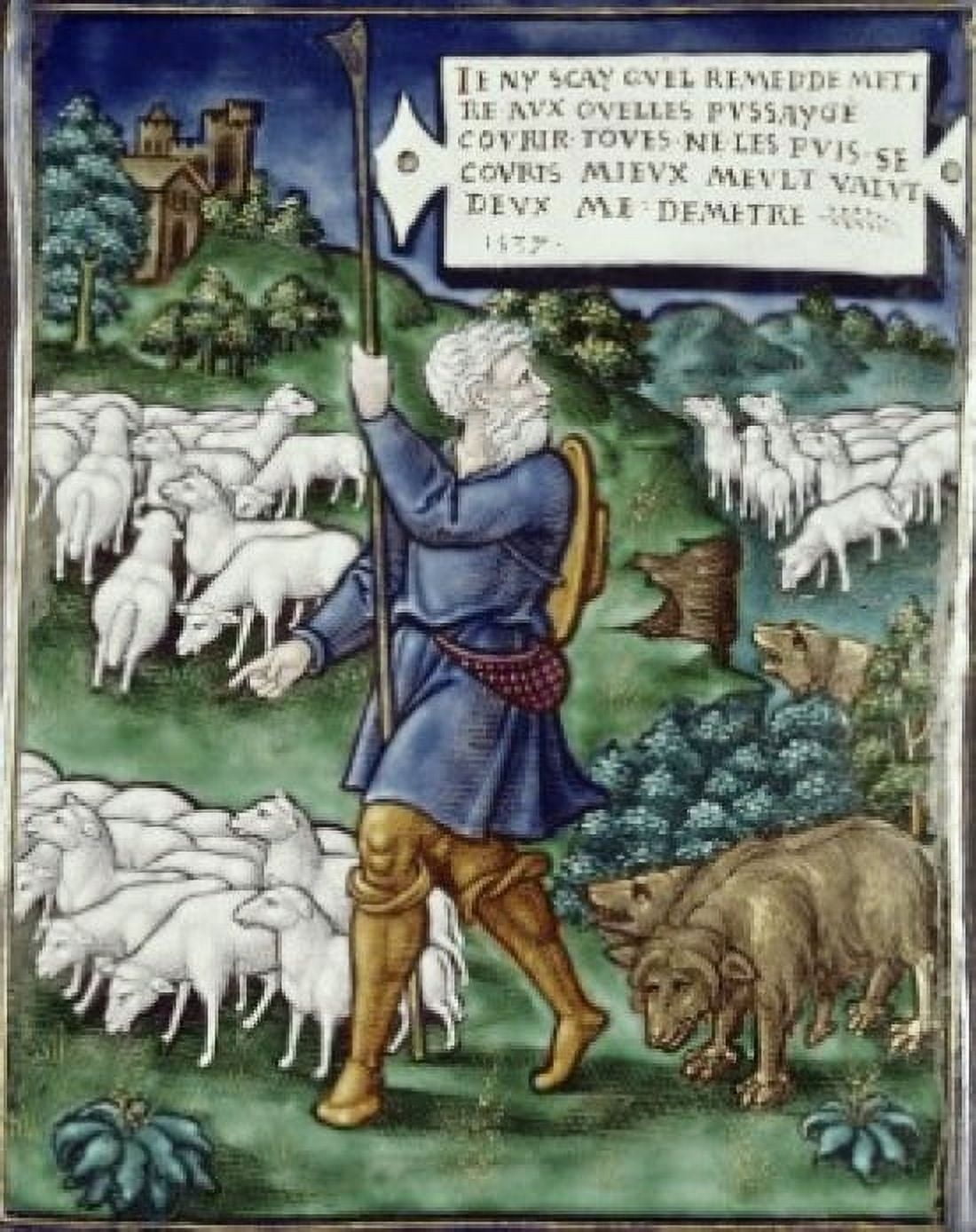 The Bad Shepard Pierre Reymond (ca1513-1584 French) Enamel (Limoges) Walters Art Gallery Baltimore Maryland USA Canvas Art - Pierre Reymond (24 x 36)