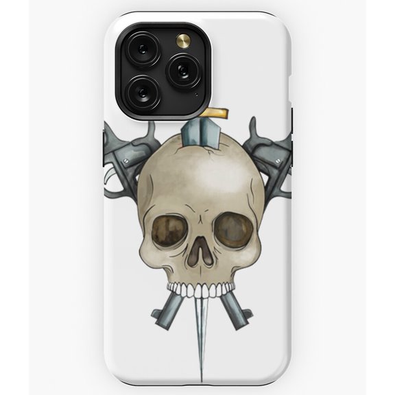 Bad Skeleton Head Funny Evil Skeleton Head Cartoon Graphic A2657 Phone Case for iPhone 11 to 17 Pro Max