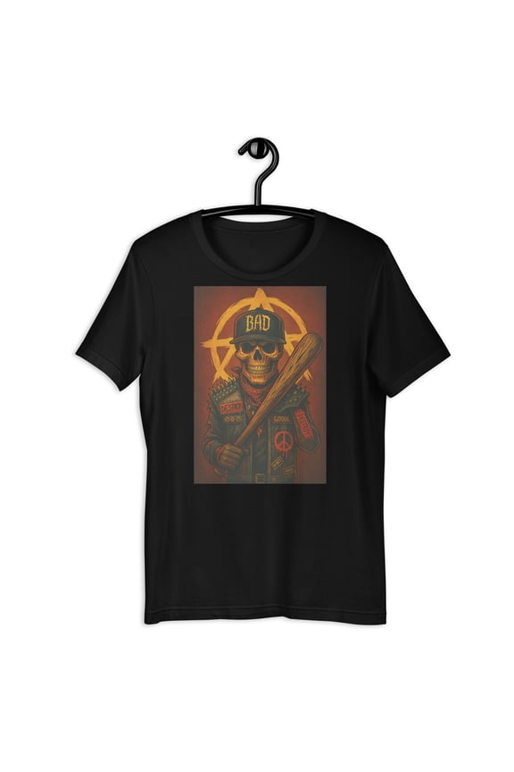 Bad Skull Punk T-Shirt Anarchy Streetwear Graphic Tee