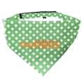 thumbnail image 1 of Bad-To-The-Bone Polka Patterned Fashionable Cloth Hook & Eye Bandana - Green - Large, 1 of 1