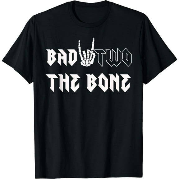 Bad Two the Bone Birthday 2nd 2 Years Old Birthday Boy Girl T-Shirt