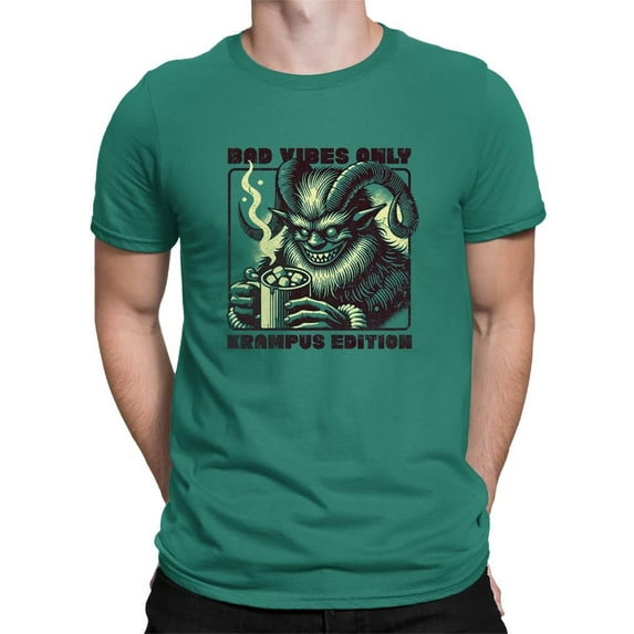 Bad Vibes Only Creepy Krampus Holiday Men's T-shirt