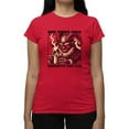 thumbnail image 1 of Bad Vibes Only Creepy Krampus Holiday Women's T-shirt, 1 of 4