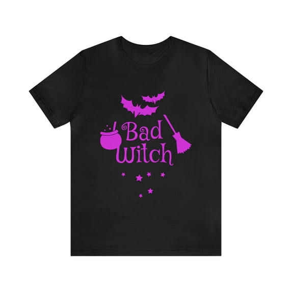 Bad Witch Halloween Streetwear Black Unisex Jersey Short Sleeve T-shirt