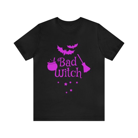 Bad Witch Halloween Streetwear Black Unisex Jersey Short Sleeve T-shirt