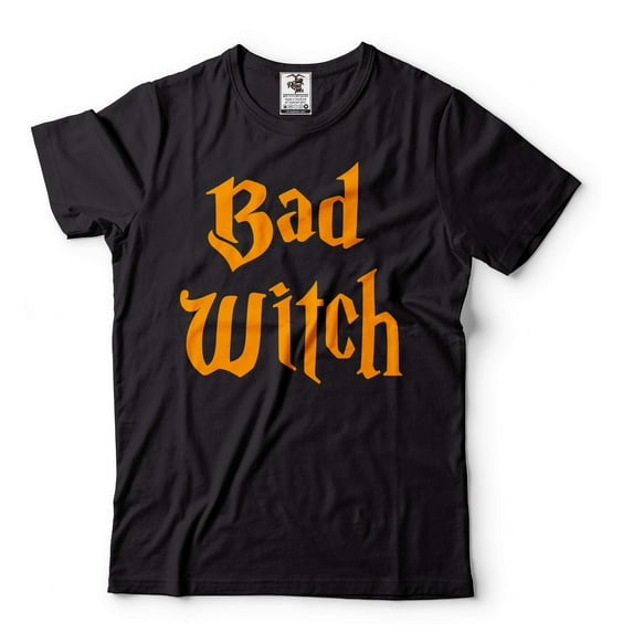 Bad Witch Shirt Halloween Funny Costume Halloween Gifts Halloween Party Shirt Humorous Gifts (5X-Large Black)