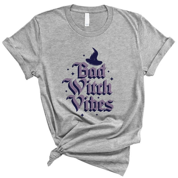Bad Witch Vibes Shirt Unisex X-Large Grey
