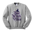 thumbnail image 1 of Bad Witch Vibes Sweatshirt Unisex Medium Grey, 1 of 5