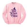 thumbnail image 1 of Bad Witch Vibes Sweatshirt Unisex Medium Pink, 1 of 5