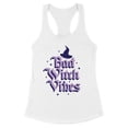 thumbnail image 1 of Bad Witch Vibes Tank Top Fitted Racerback Women's Large White, 1 of 5
