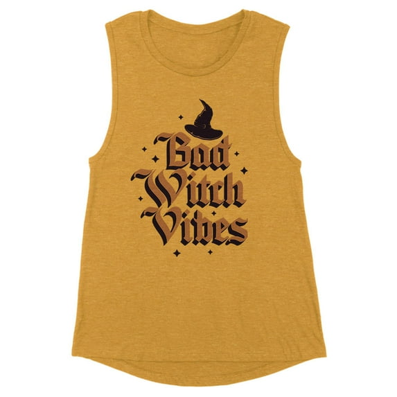 Bad Witch Vibes Women's Muscle Tank X-Small Antique Gold