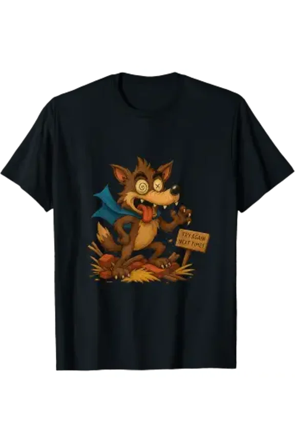 Bad Wolf In ized Costume 3 Pigs On Back Spooky Halloween Tee