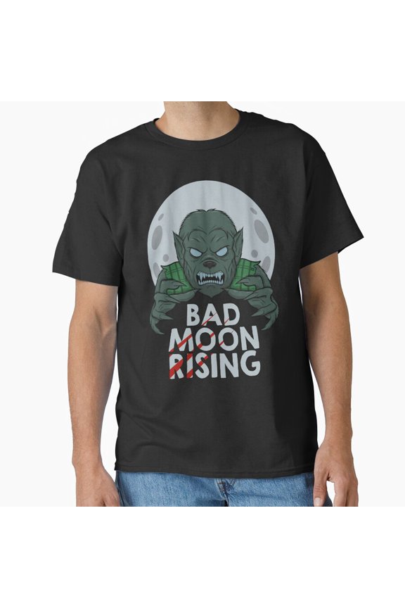 Bad Wolfman Green Retro Monster Vintage Creature Cartoon Unisex T-Shirt, up to size 5XL