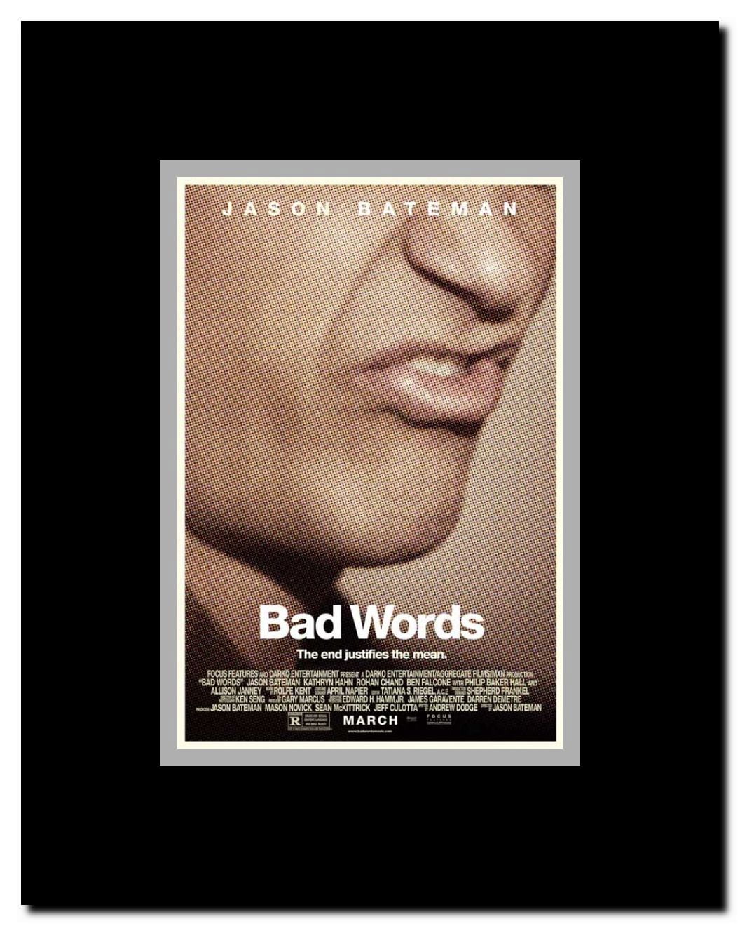 Bad Words Framed Movie Poster