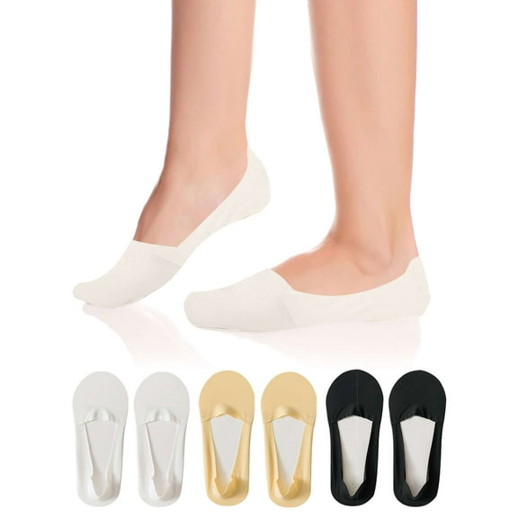 BadPiggies 10 Pairs Women No Show Socks, Invisible Ultra Low Cut Thin Liner Socks Non-Slip Cotton Hidden Socks for Flats