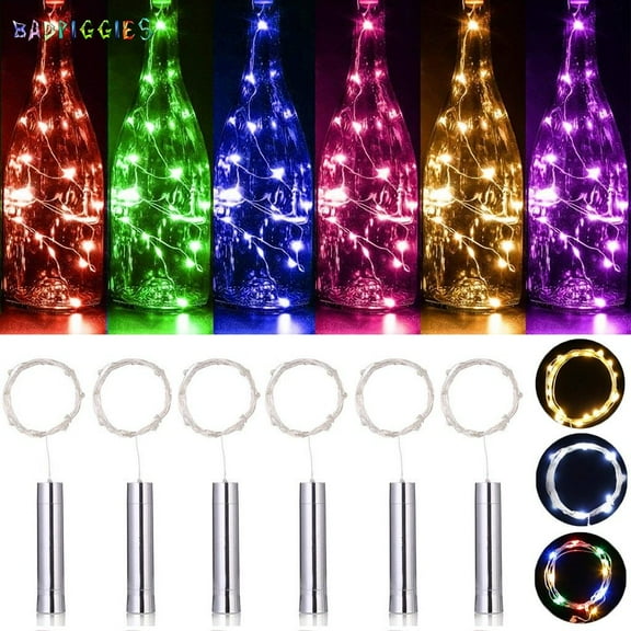 BadPiggies 10Pack 15 LEDs Christmas String Lights Wine Bottle Cork Light Fairy Lights Battery Powered for Wedding Party Decor