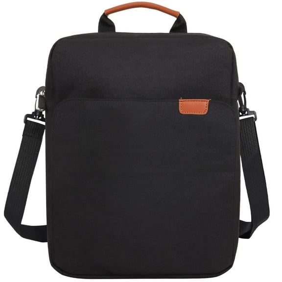 BadPiggies 13" Laptop Bag Shockproof Briefcase Shoulder Messenger Bag, Waterproof Laptop Carrying Handbag for Men Women (Black)