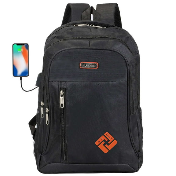 BadPiggies 17 Inch Travel Laptop Backpack for Men Women, Waterproof Computer Business Backpack with USB Charging Port