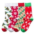 thumbnail image 1 of BadPiggies 2 Pairs Christmas Holiday Socks Cartoon Funny Cute Hosiery Warm Winter Socks for Women, 1 of 10