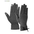 thumbnail image 1 of BadPiggies 2 Pairs Elegant Bow Gloves For Women, Winter Warm Touchscreen Texting Fleece Lined Driving Motorcycle Dress Gloves (Gray), 1 of 7