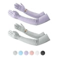 thumbnail image 1 of BadPiggies 2 Pairs UV Long Sun Protection Gloves for Women Men, Sunblock Driving Gloves Non Slip Full Finger Arm Sleeve UPF 50+ Sun Protective for Outdoor Sports, 1 of 10