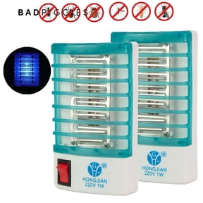 BadPiggies 2Packs Socket Electric Mosquito Killer Lamps LED Pest Control Fly Bug Insect Trap Killer Zapper Night Lamp Repeller Lights